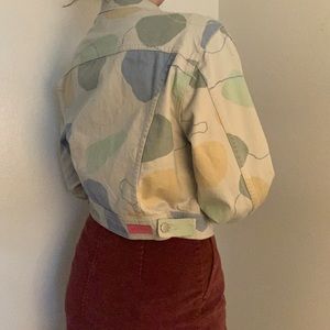 Gorman Denim Jacket, geometric pattern Women's AUS 14 fits like a US 10